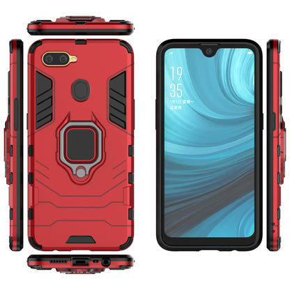 Cool Guard PC + TPU Hybrid Phone Case with Kickstand for Oppo A7/A12