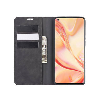 Silky Touch Stylish Auto-absorbed Flip Leather Shell for Oppo Find X2 Pro