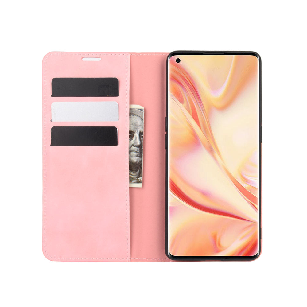 Silky Touch Stylish Auto-absorbed Flip Leather Shell for Oppo Find X2 Pro