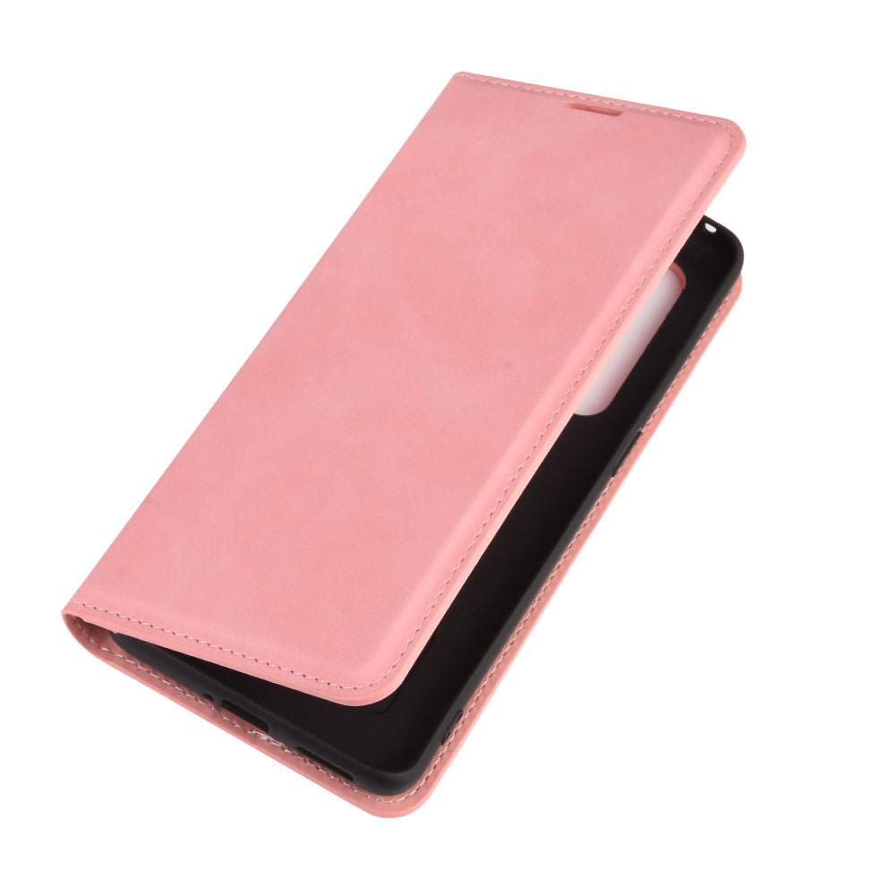 Silky Touch Stylish Auto-absorbed Flip Leather Shell for Oppo Find X2 Pro