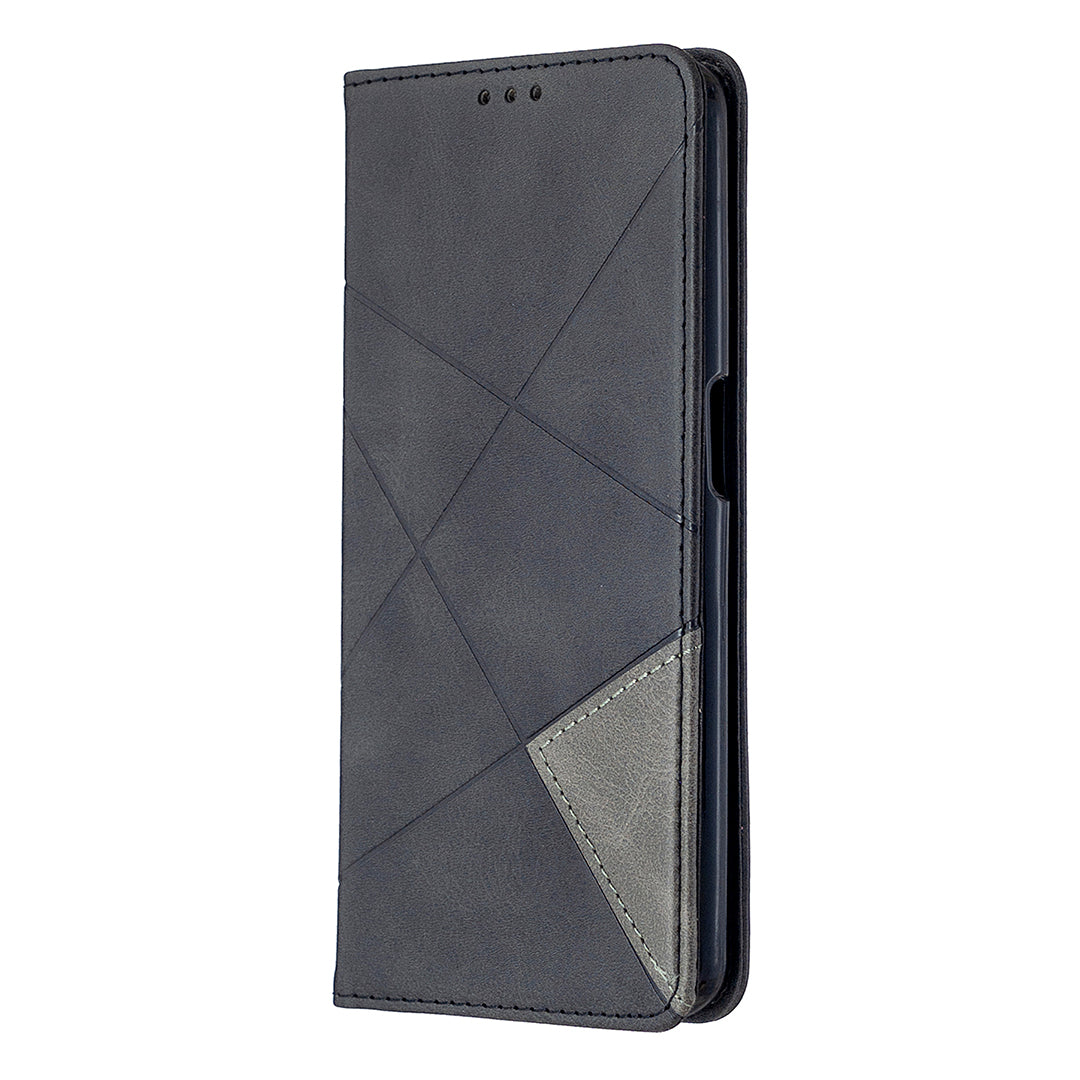 Geometric Pattern Leather Stand Case with Card Slots for OPPO A72/A52/A92