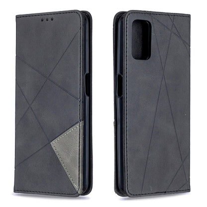 Geometric Pattern Leather Stand Case with Card Slots for OPPO A72/A52/A92