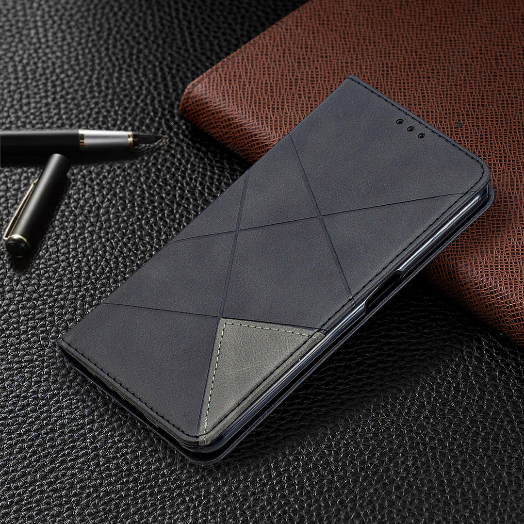 Geometric Pattern Leather Stand Case with Card Slots for OPPO A72/A52/A92