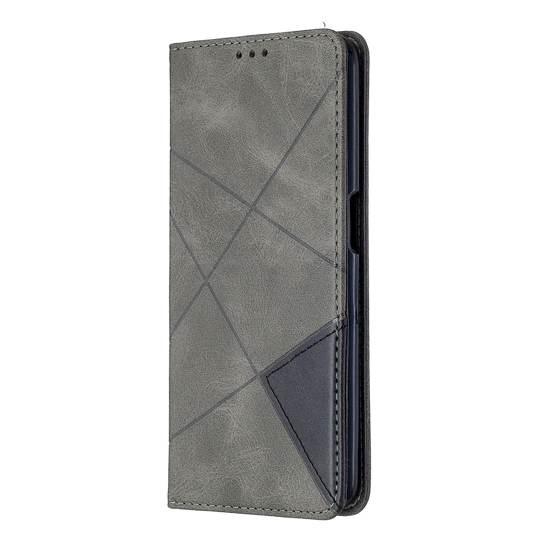 Geometric Pattern Leather Stand Case with Card Slots for OPPO A72/A52/A92