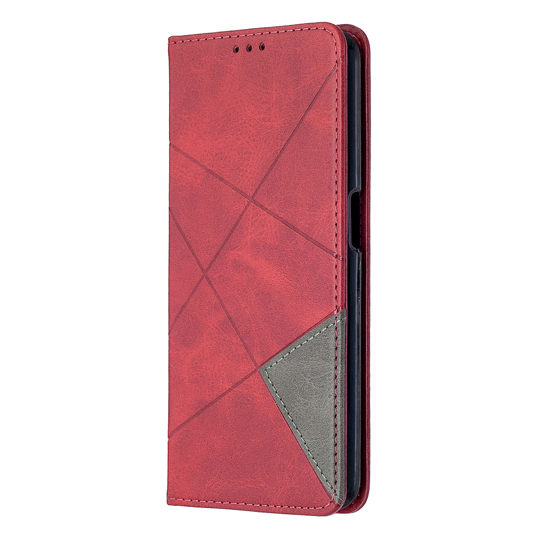 Geometric Pattern Leather Stand Case with Card Slots for OPPO A72/A52/A92