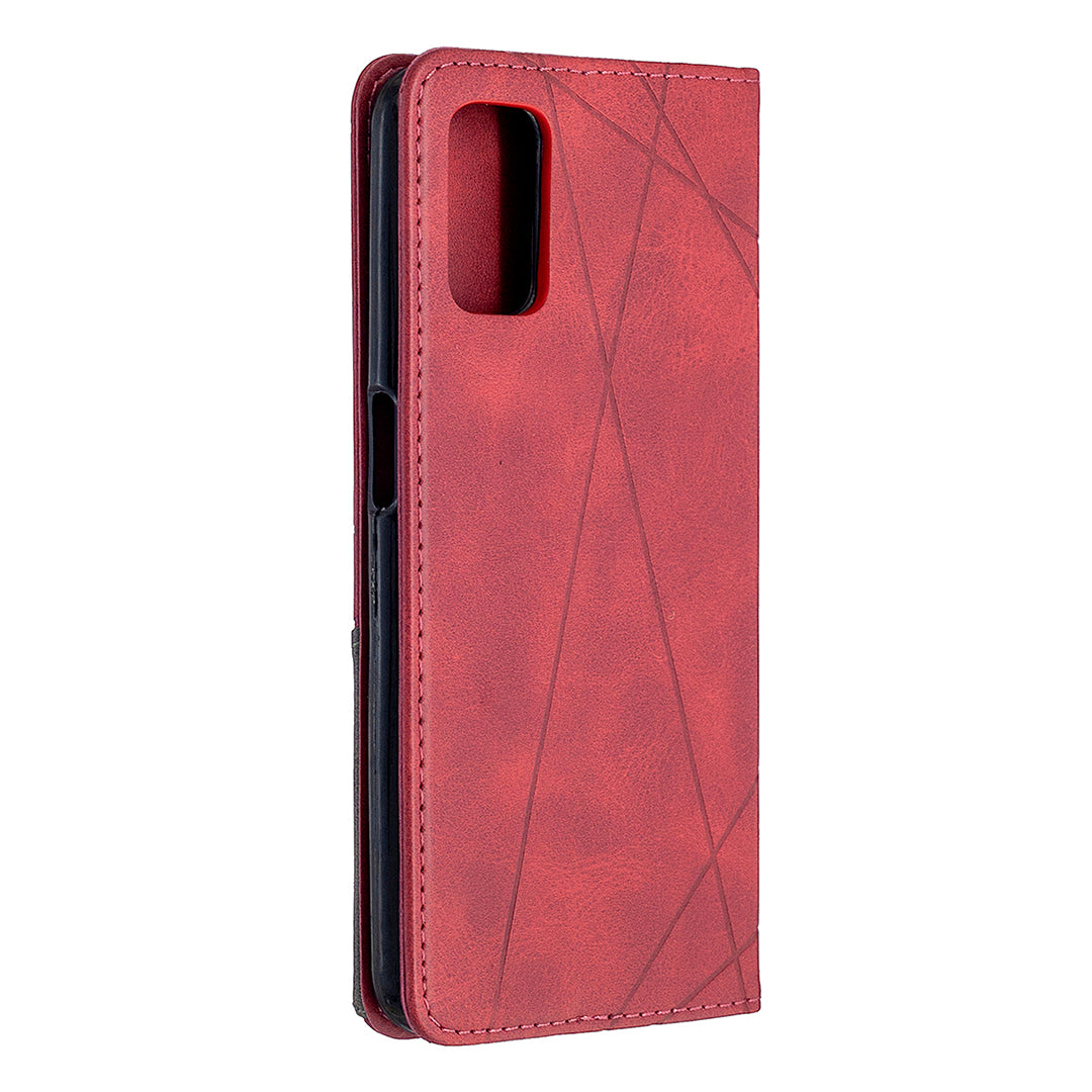 Geometric Pattern Leather Stand Case with Card Slots for OPPO A72/A52/A92