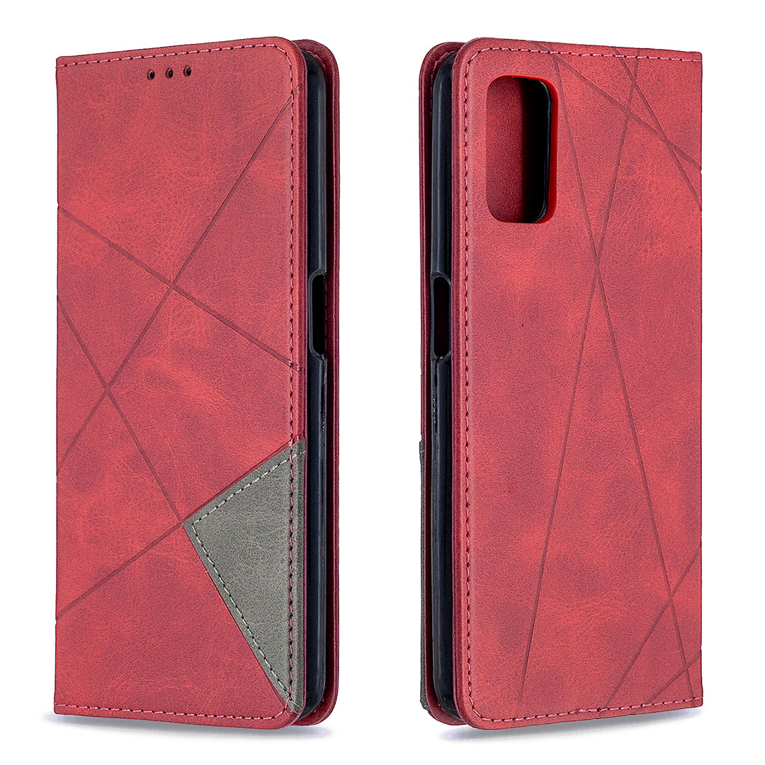 Geometric Pattern Leather Stand Case with Card Slots for OPPO A72/A52/A92