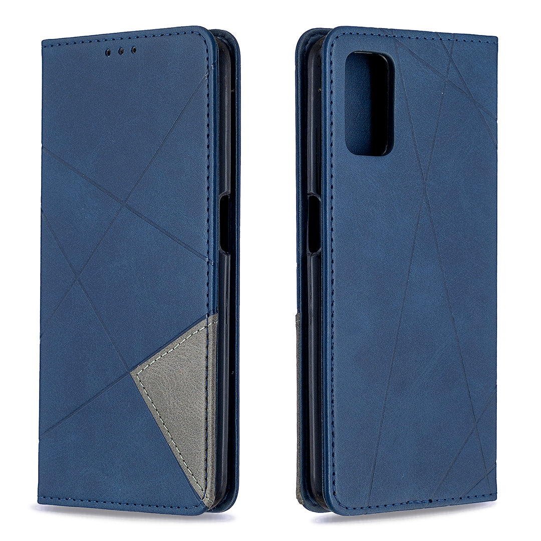 Geometric Pattern Leather Stand Case with Card Slots for OPPO A72/A52/A92