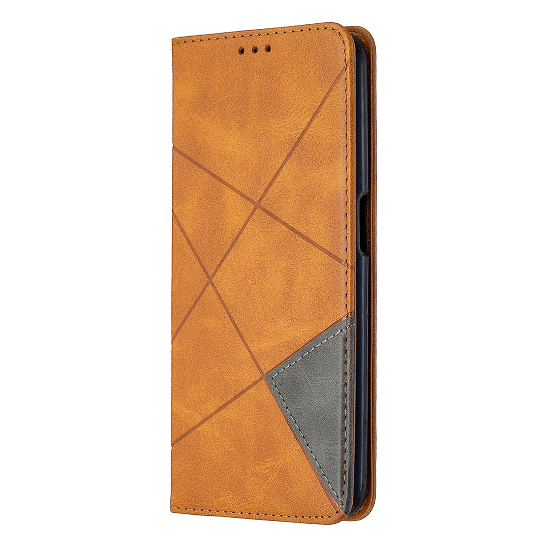 Geometric Pattern Leather Stand Case with Card Slots for OPPO A72/A52/A92