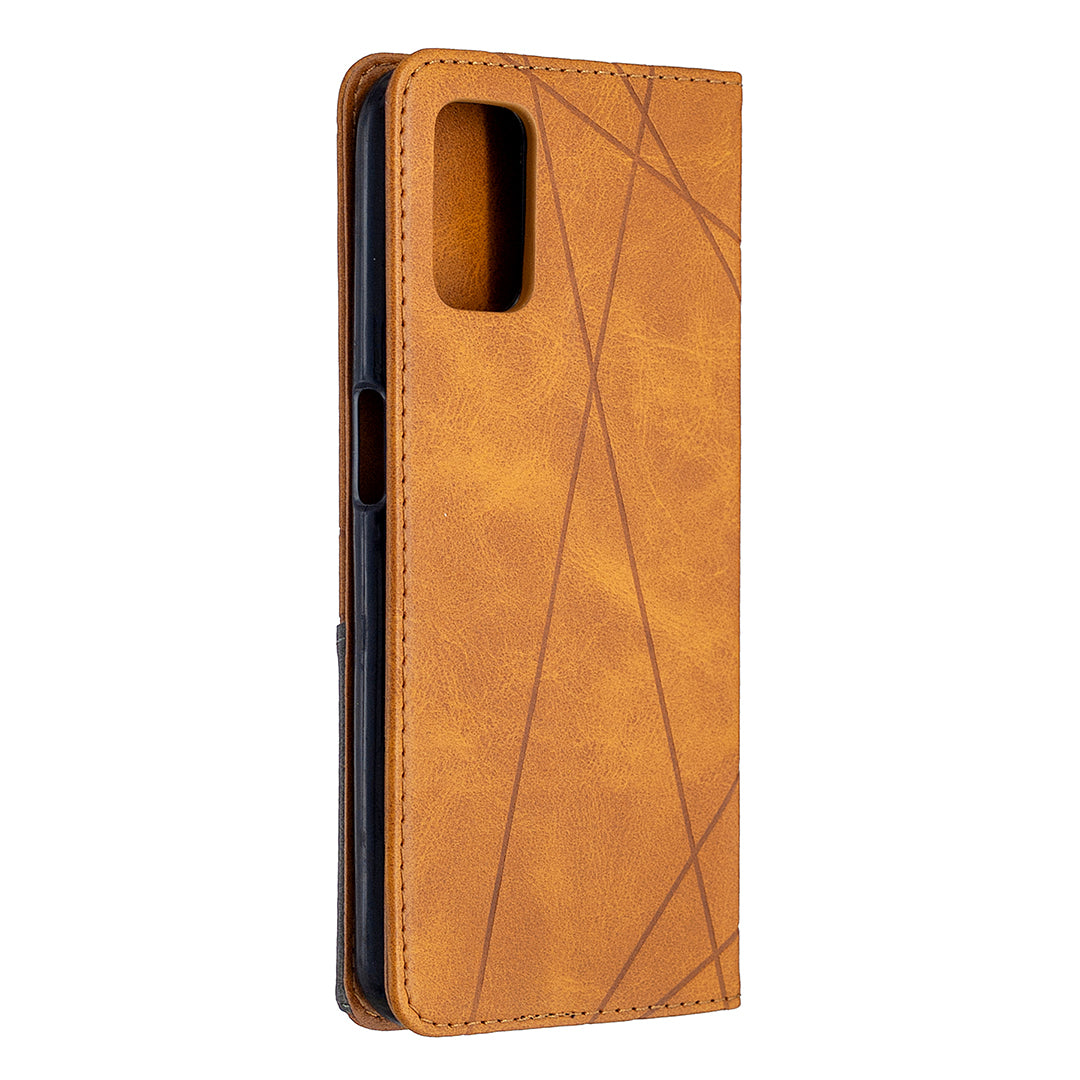 Geometric Pattern Leather Stand Case with Card Slots for OPPO A72/A52/A92