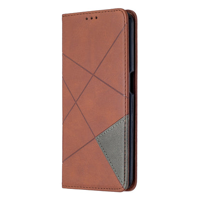 Geometric Pattern Leather Stand Case with Card Slots for OPPO A72/A52/A92