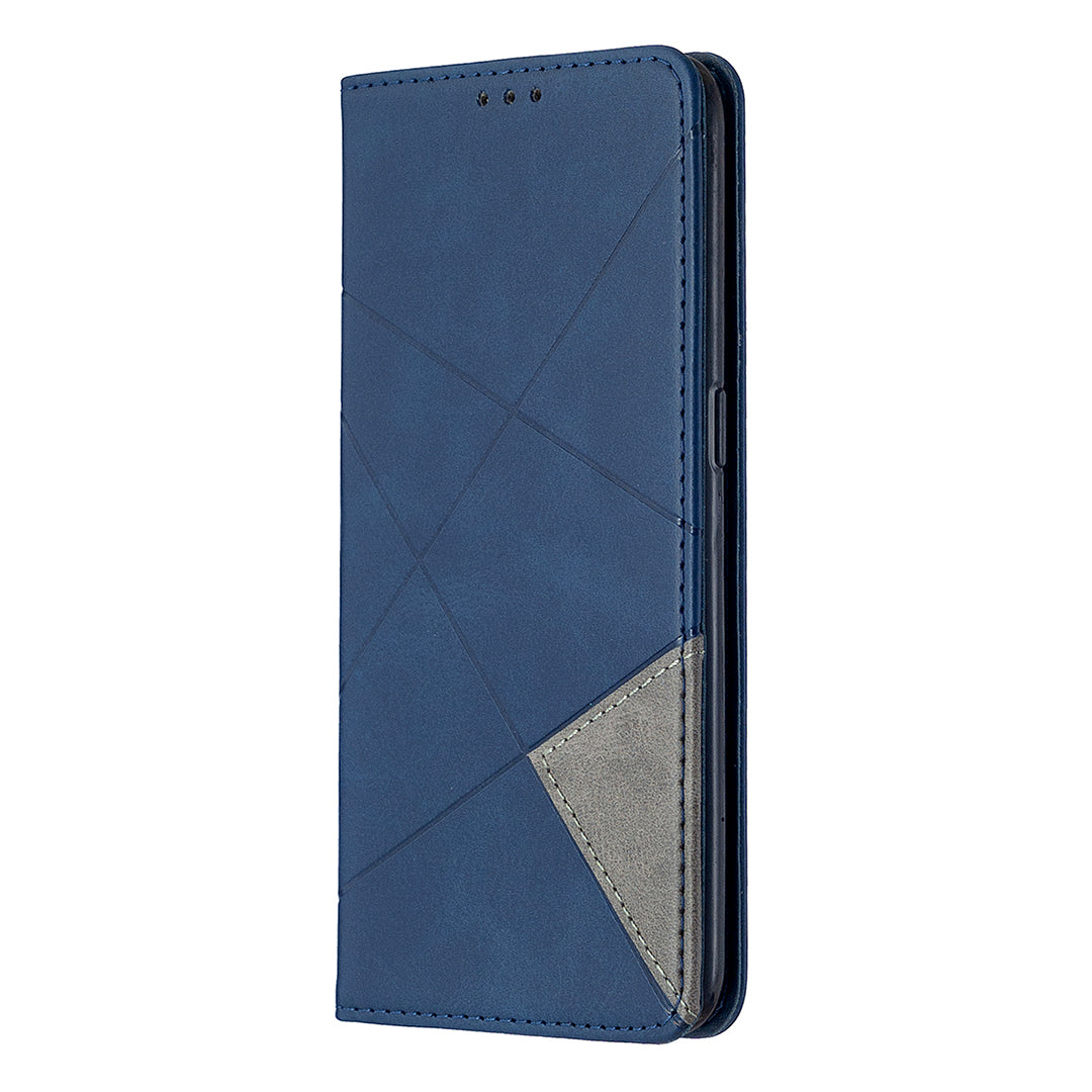 Geometric Pattern Stand Leather Card Holder Case for OPPO A31 (2020)/A81