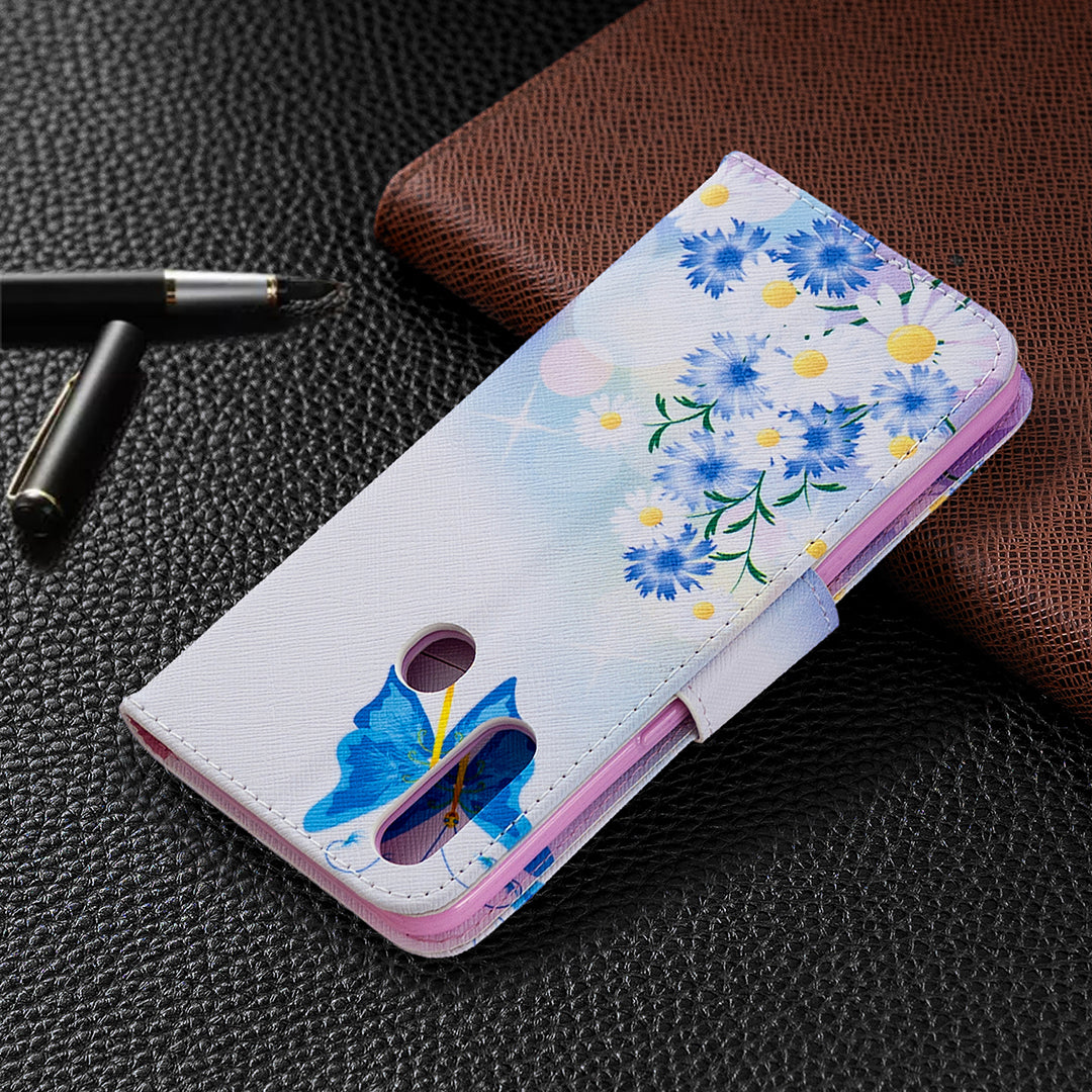 Pattern Printing Leather Wallet Shell Case for OPPO A31 (2020)/A81