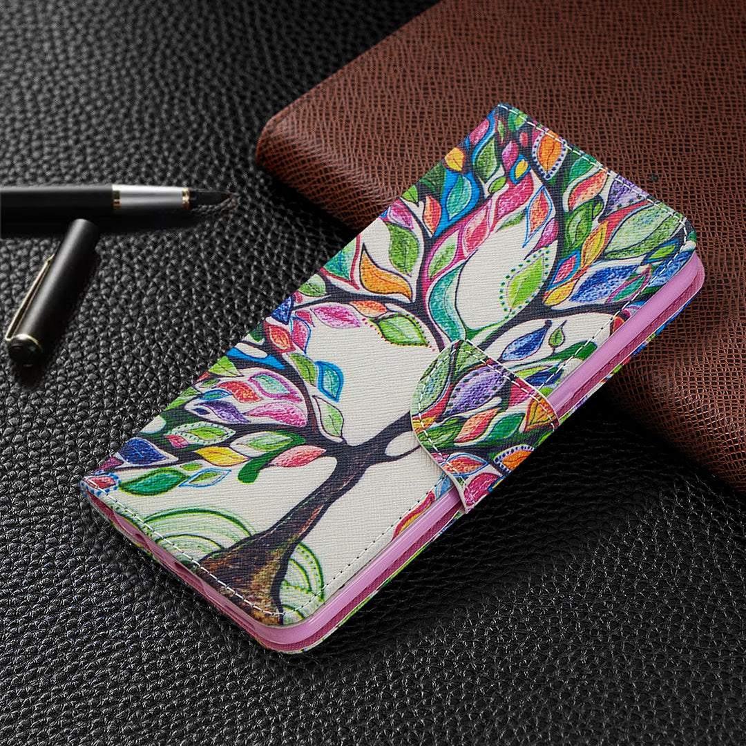 Pattern Printing Leather Wallet Shell Case for OPPO A31 (2020)/A81