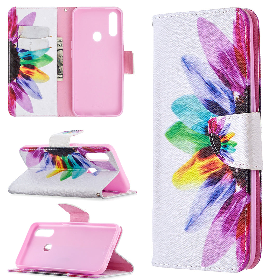 Pattern Printing Leather Wallet Shell Case for OPPO A31 (2020)/A81