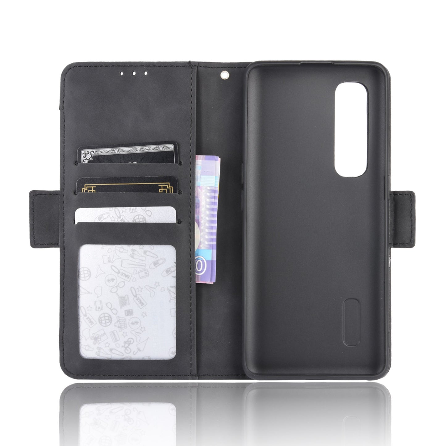 Wallet Stand Flip Leather Phone Cover for Oppo Find X2 Pro