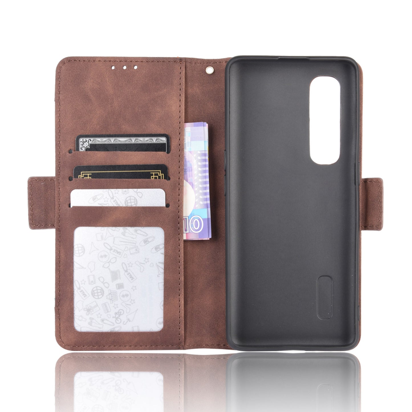 Wallet Stand Flip Leather Phone Cover for Oppo Find X2 Pro