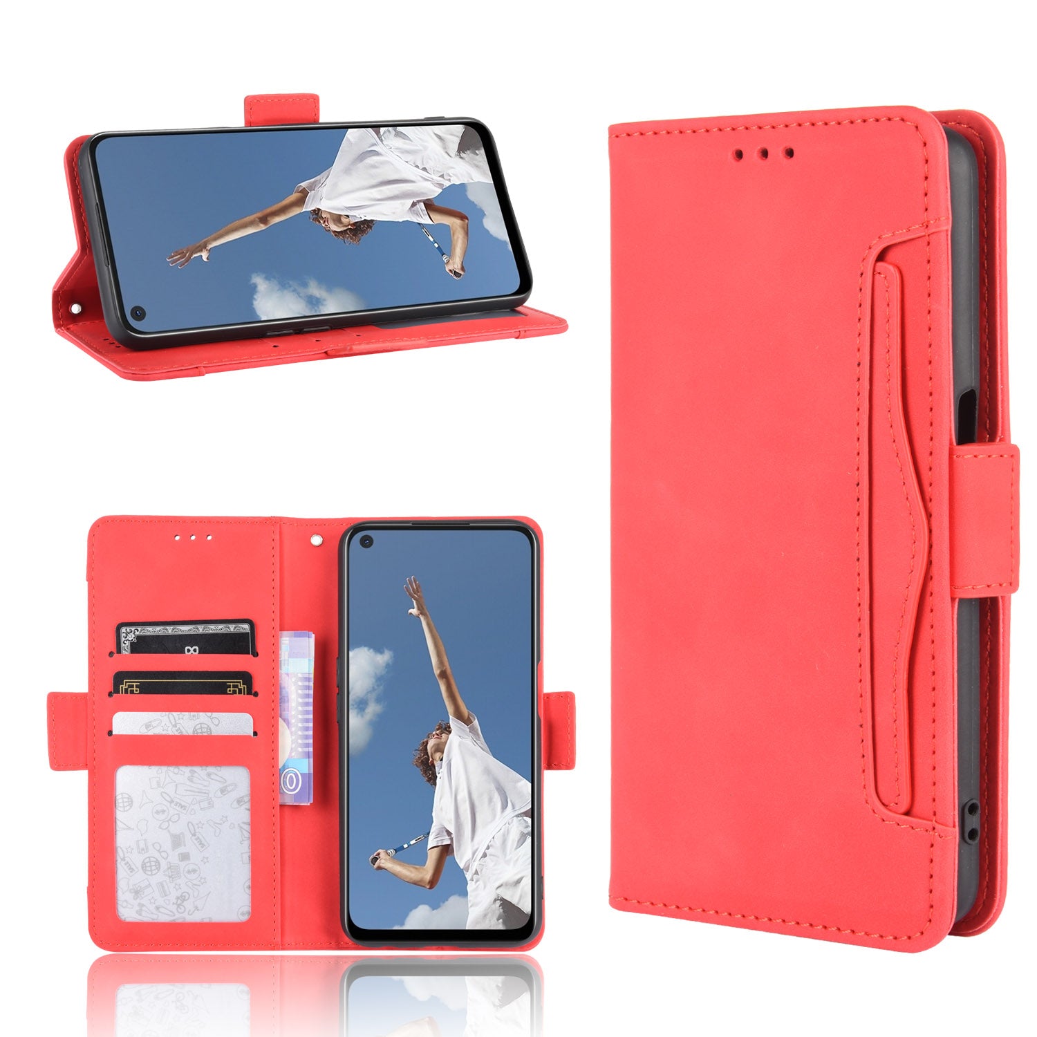 Wallet Stand Flip Leather Protective Case for OPPO A52/A72/A92