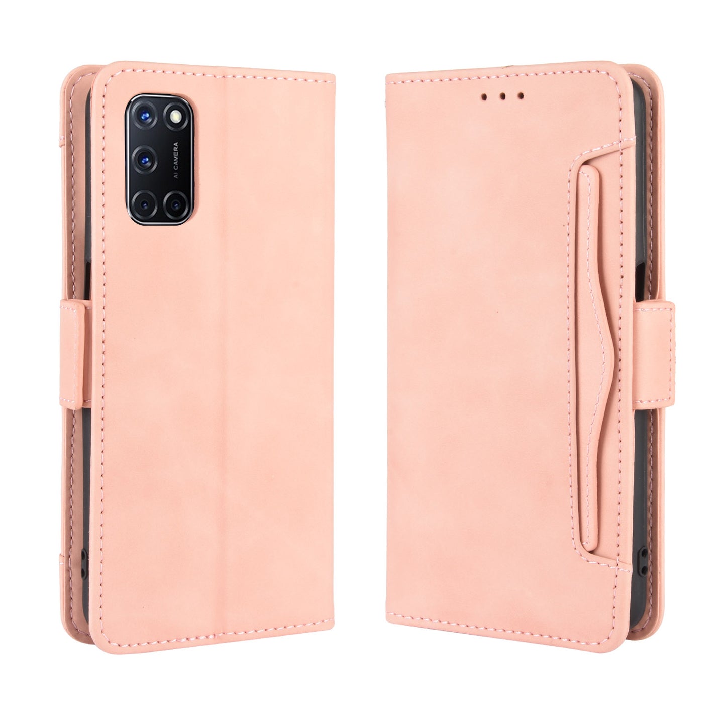 Wallet Stand Flip Leather Protective Case for OPPO A52/A72/A92