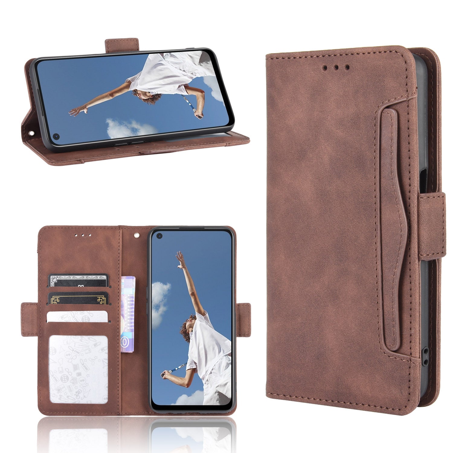 Wallet Stand Flip Leather Protective Case for OPPO A52/A72/A92