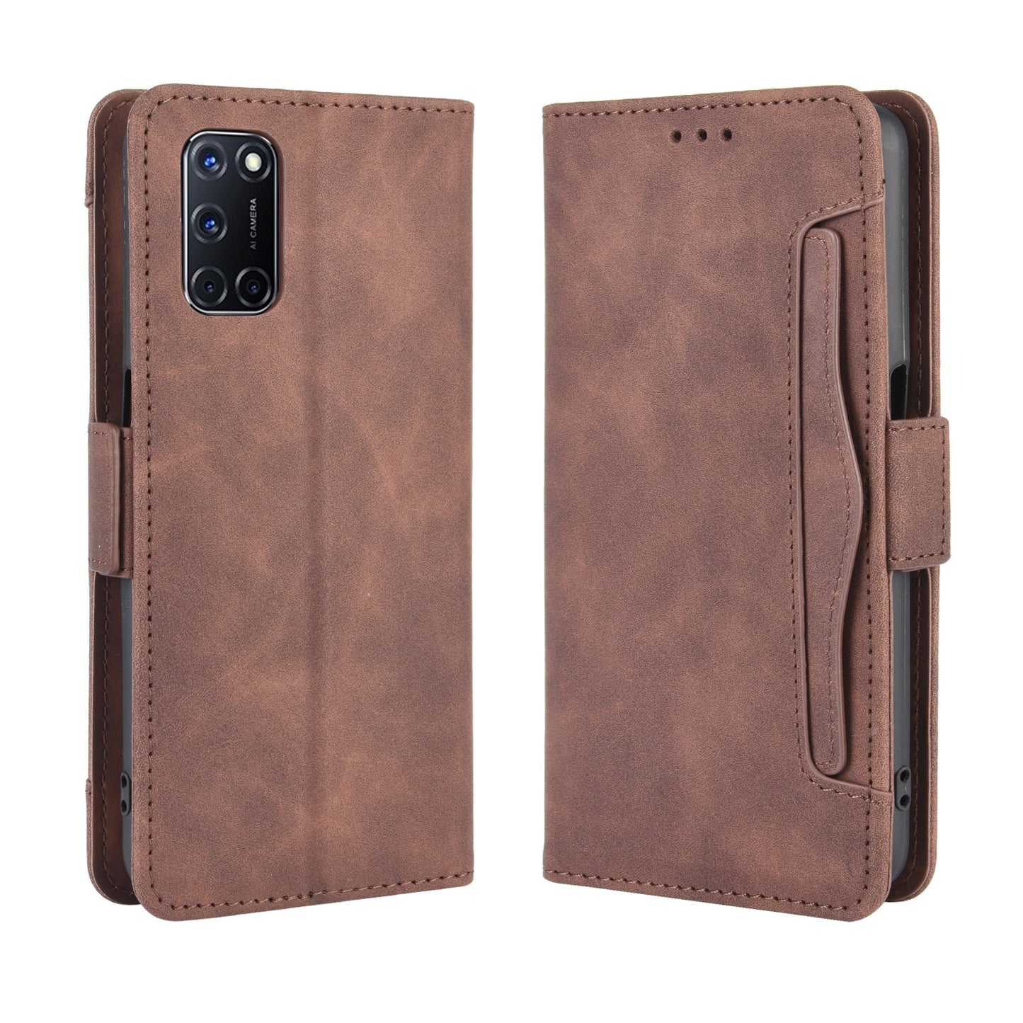 Wallet Stand Flip Leather Protective Case for OPPO A52/A72/A92