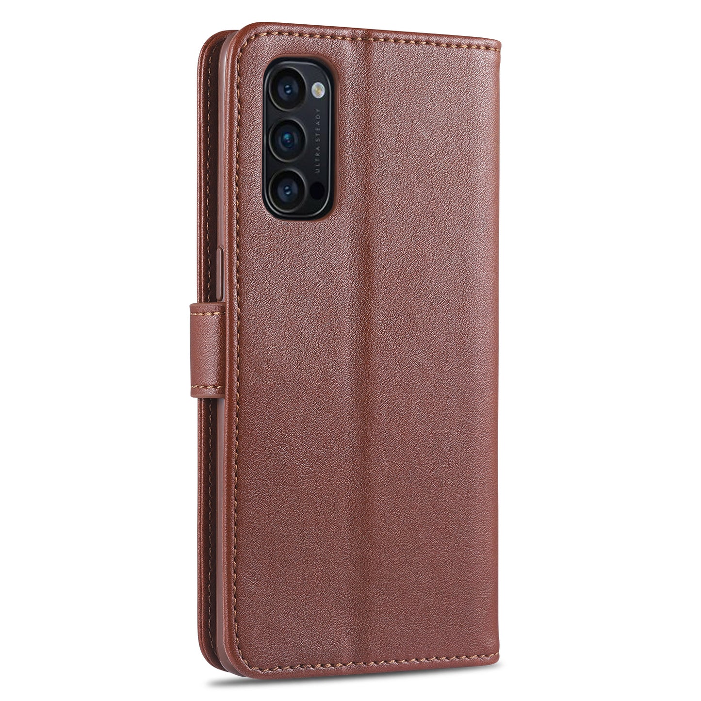 AZNS PU Leather Wallet Stand Mobile Phone Cover for Oppo Reno4 5G