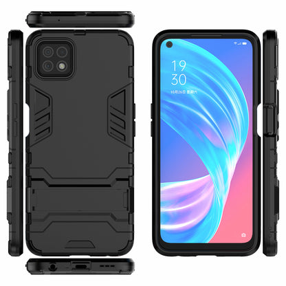 2-in-1 Plastic + TPU Hybrid Case with Kickstand for Oppo A72 5G