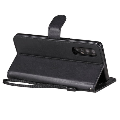 KT Leather Series-2 Solid ColorWallet Stand Leather Shell with Strap for Oppo Reno3 Pro 5G / Find X2 Neo (Overseas Version)