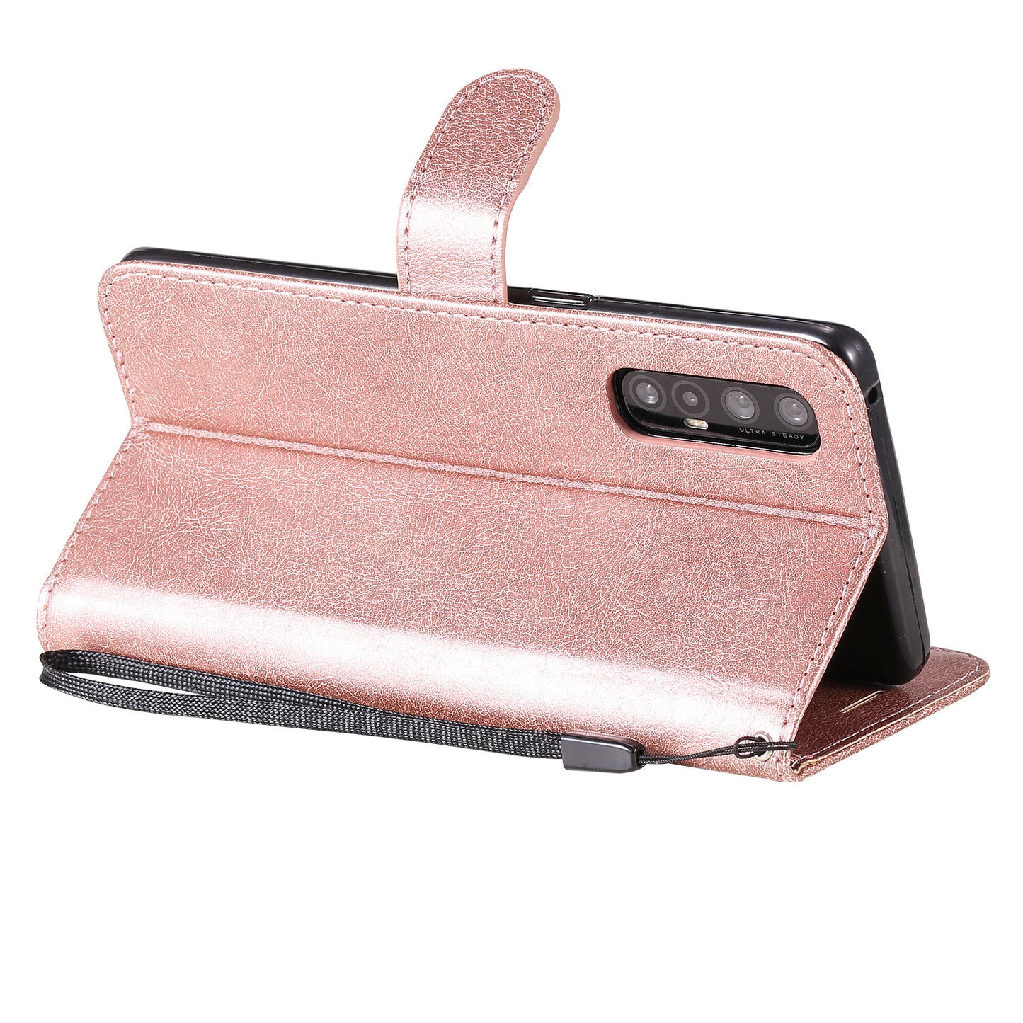 KT Leather Series-2 Solid ColorWallet Stand Leather Shell with Strap for Oppo Reno3 Pro 5G / Find X2 Neo (Overseas Version)