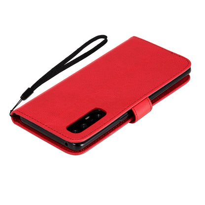 KT Leather Series-2 Solid ColorWallet Stand Leather Shell with Strap for Oppo Reno3 Pro 5G / Find X2 Neo (Overseas Version)