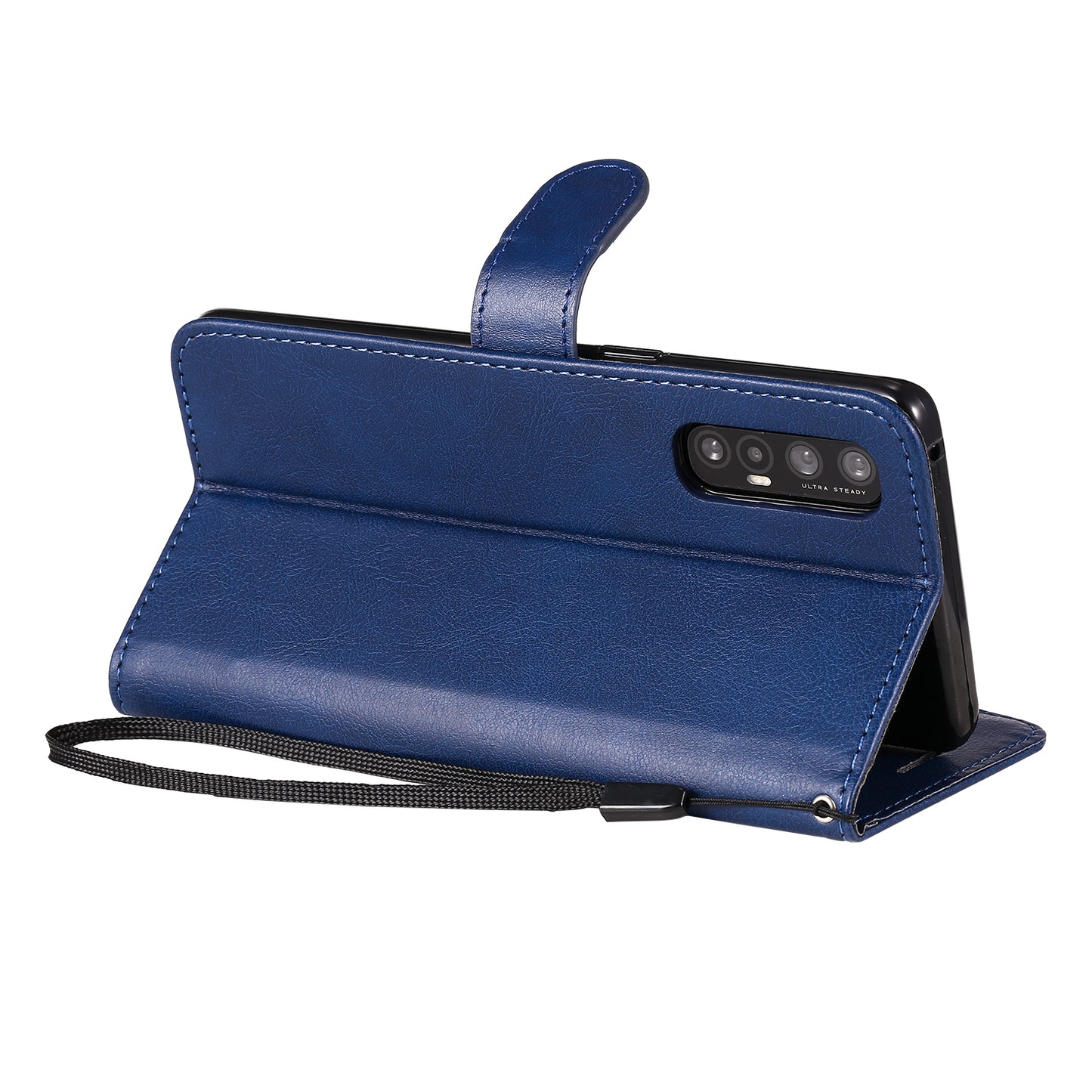 KT Leather Series-2 Solid ColorWallet Stand Leather Shell with Strap for Oppo Reno3 Pro 5G / Find X2 Neo (Overseas Version)