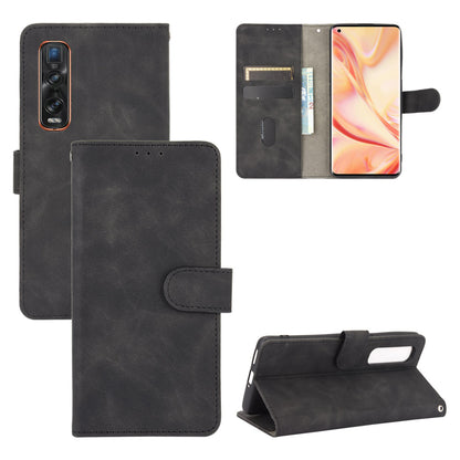 Skin-touch PU Leather Wallet Cell Phone Case for Oppo Find X2 Pro