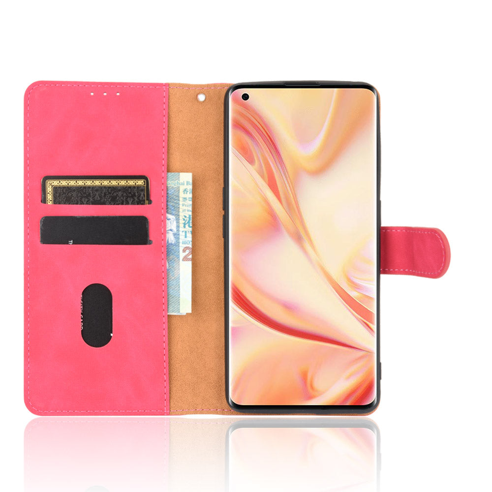 Skin-touch PU Leather Wallet Cell Phone Case for Oppo Find X2 Pro