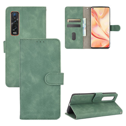 Skin-touch PU Leather Wallet Cell Phone Case for Oppo Find X2 Pro