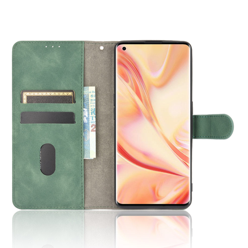 Skin-touch PU Leather Wallet Cell Phone Case for Oppo Find X2 Pro