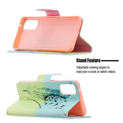 Pattern Printing Leather Wallet Protective Case for Oppo Reno4 5G