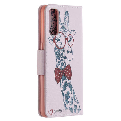 Pattern Printing Leather Wallet Protective Case for Oppo Reno4 5G