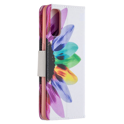 Pattern Printing Leather Wallet Protective Case for Oppo Reno4 5G