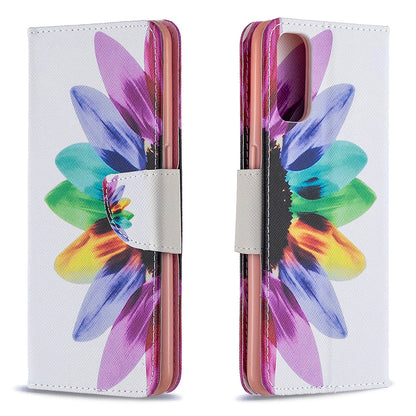 Pattern Printing Leather Wallet Protective Case for Oppo Reno4 5G