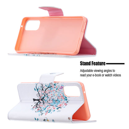 Pattern Printing Leather Wallet Protective Case for Oppo Reno4 5G