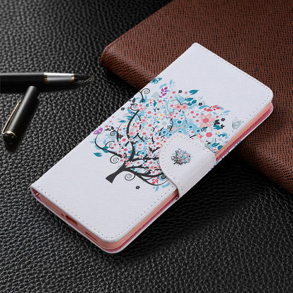 Pattern Printing Leather Wallet Protective Case for Oppo Reno4 5G