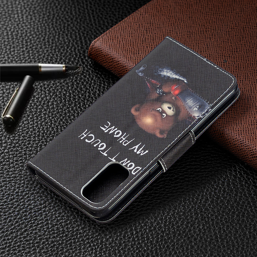 Pattern Printing Leather Wallet Protective Case for Oppo Reno4 5G