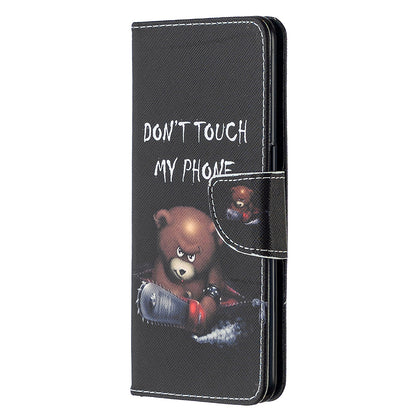 Pattern Printing Leather Wallet Protective Case for Oppo Reno4 5G