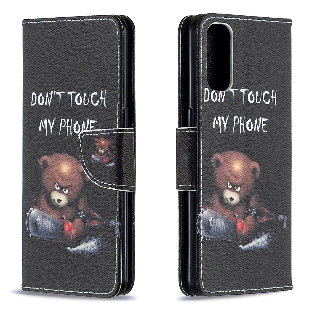 Pattern Printing Leather Wallet Protective Case for Oppo Reno4 5G