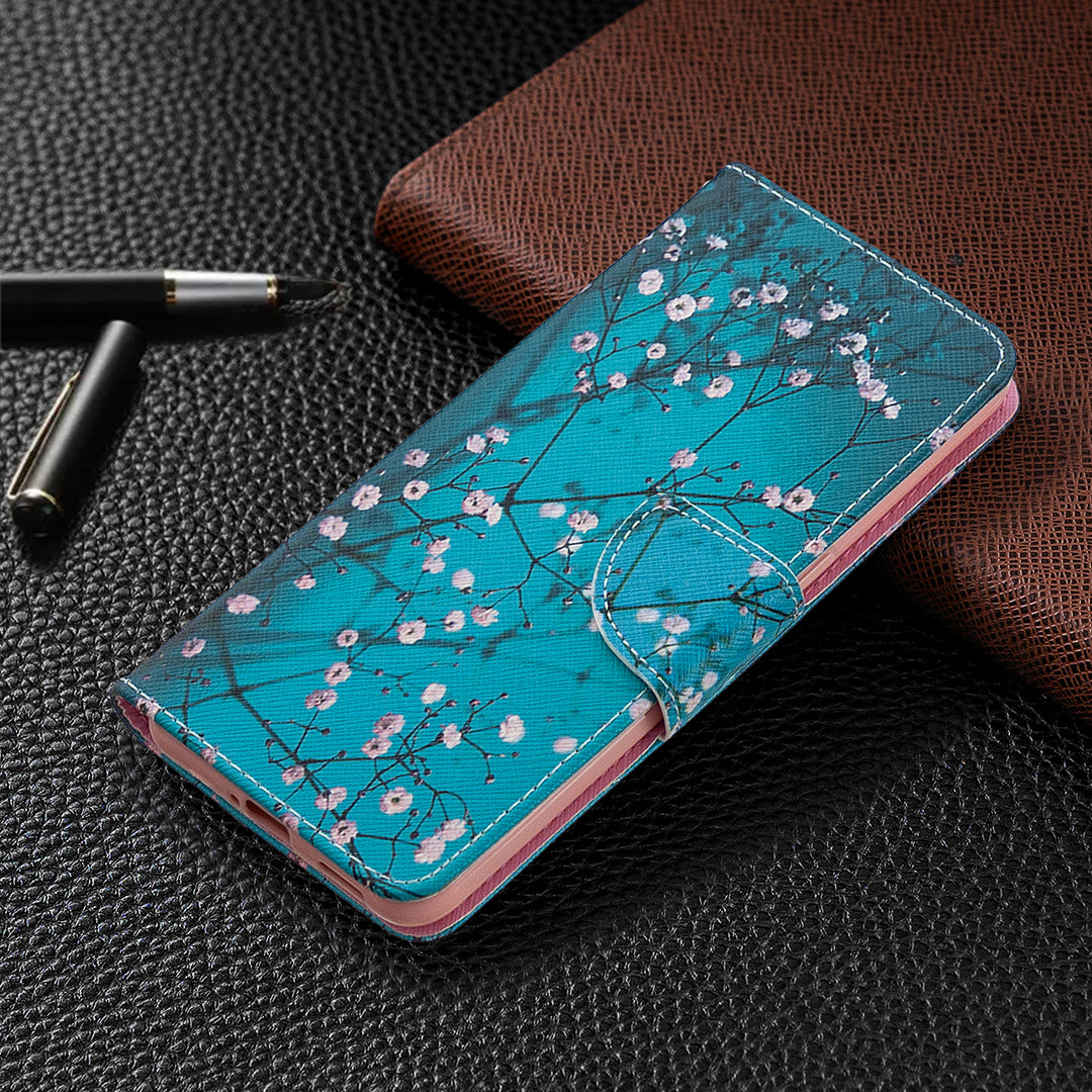 Pattern Printing Leather Wallet Protective Case for Oppo Reno4 5G