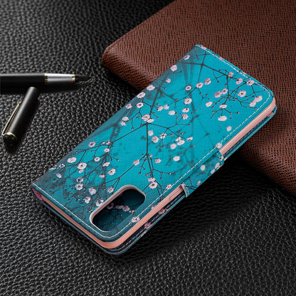 Pattern Printing Leather Wallet Protective Case for Oppo Reno4 5G