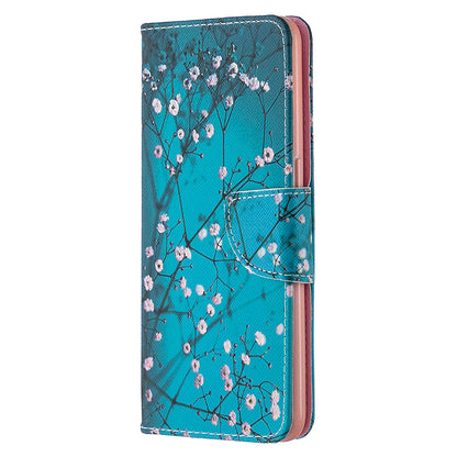 Pattern Printing Leather Wallet Protective Case for Oppo Reno4 5G