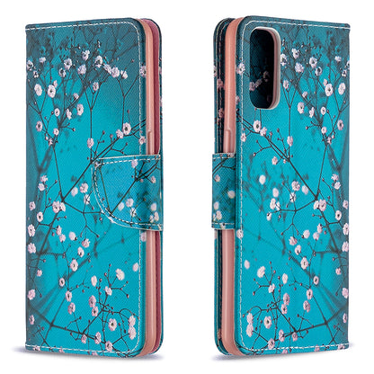 Pattern Printing Leather Wallet Protective Case for Oppo Reno4 5G