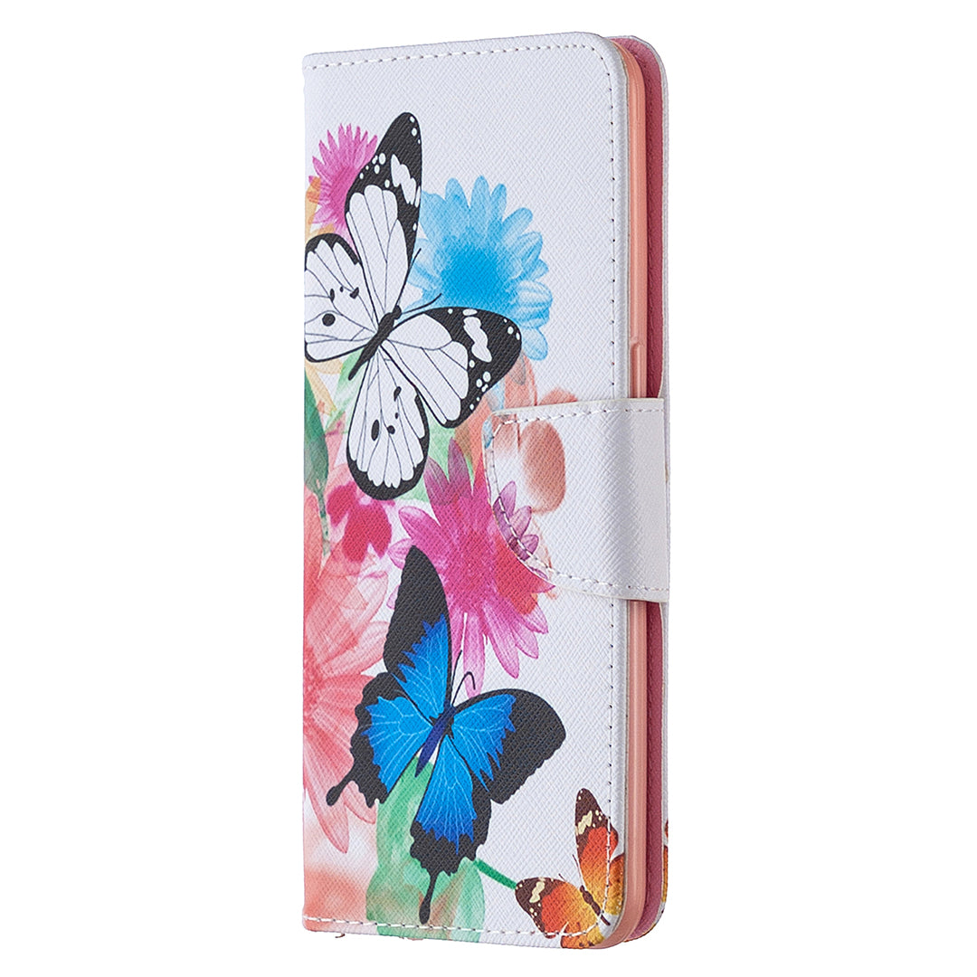 Pattern Printing Leather Wallet Protective Case for Oppo Reno4 5G