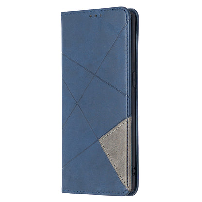 Geometric Pattern Leather Stand Case Card Holder Shell for OPPO Find X2 Neo